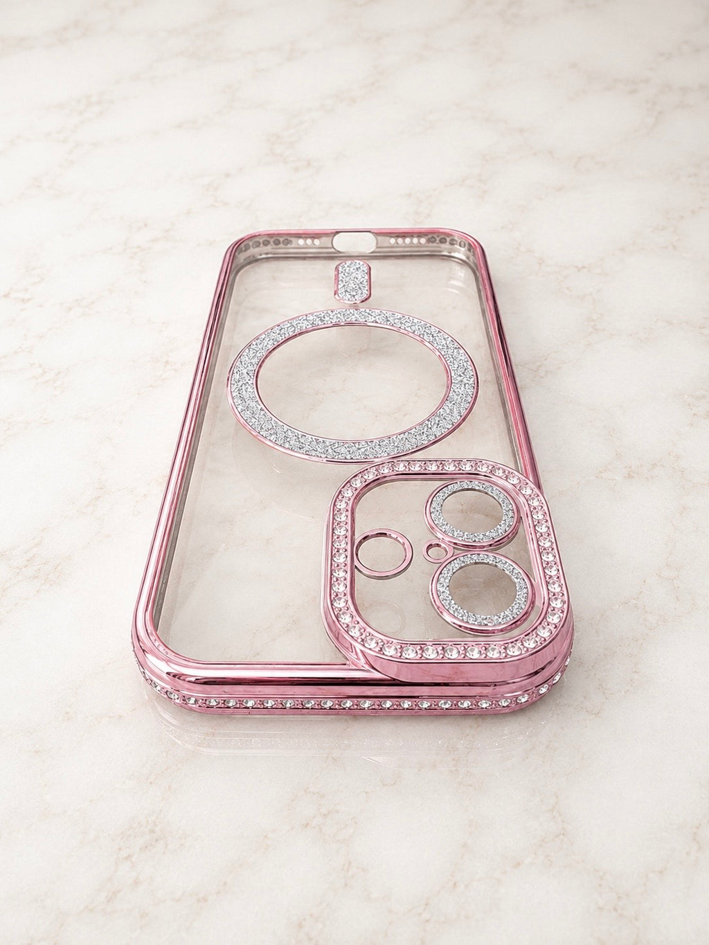 Etui na iPhone 17 rose crystal