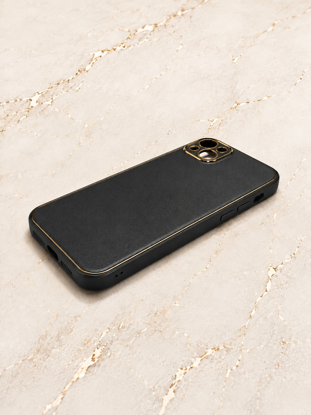 Etui na iPhone 15 plus black leather