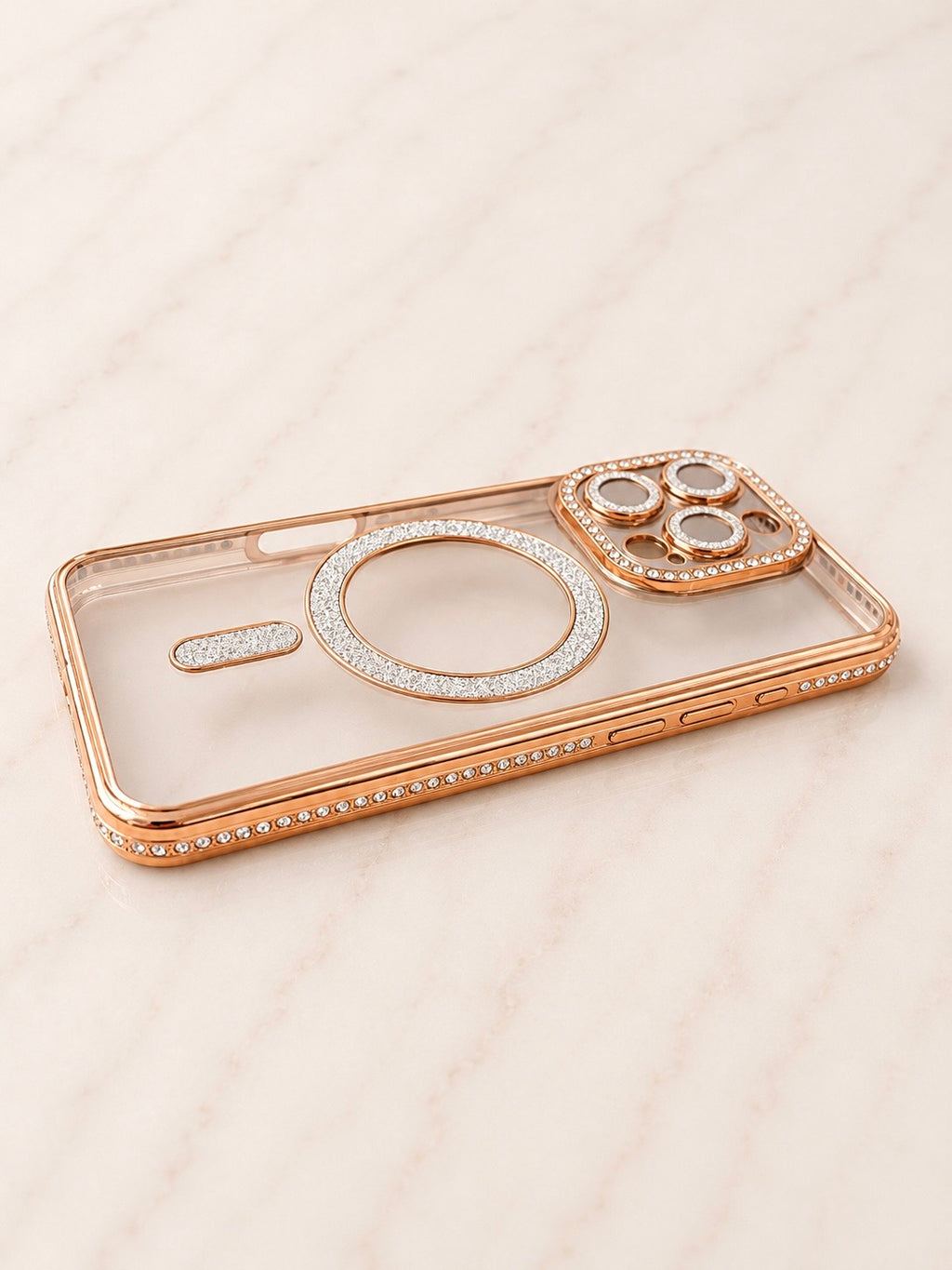 Etui na iPhone 16 pro gold crystal