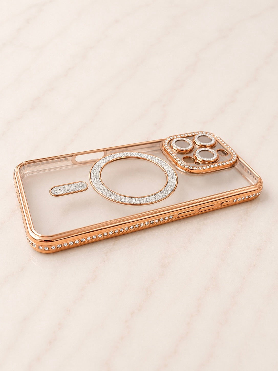 Etui na iPhone 16 pro gold crystal