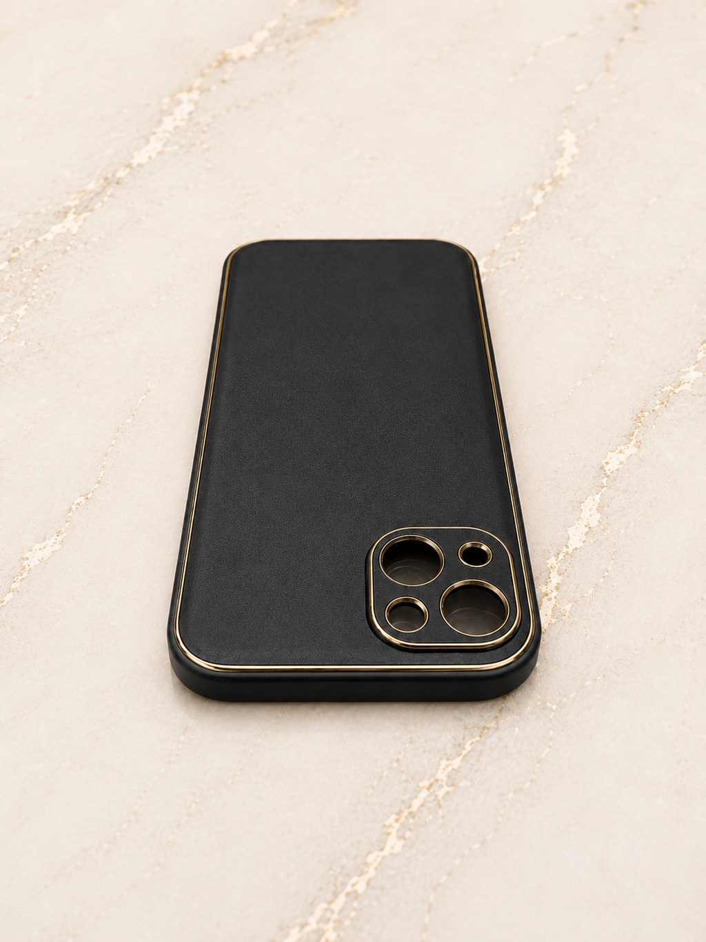 Etui na iPhone 15 plus black leather