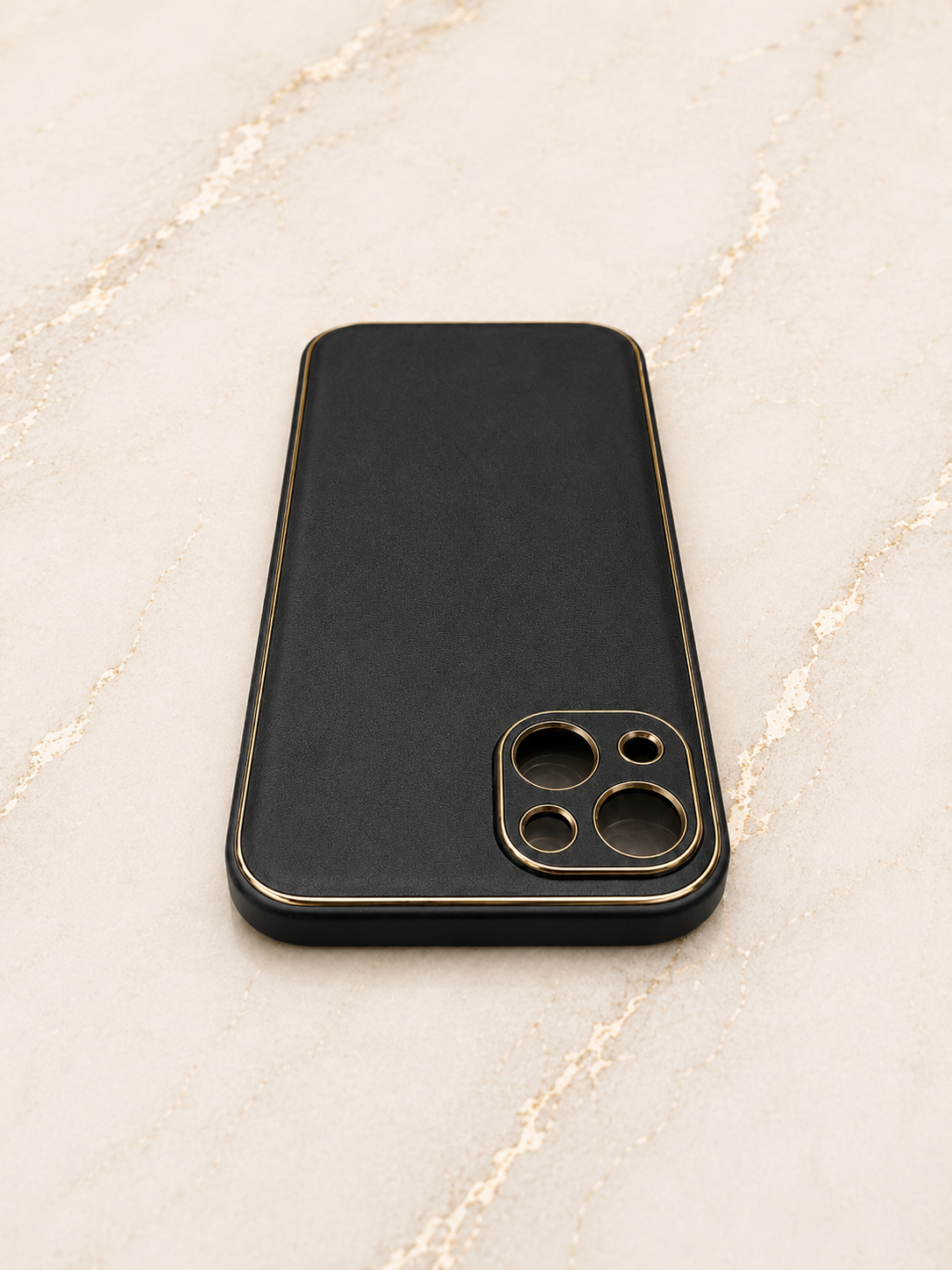 Etui na iPhone 15 plus black leather