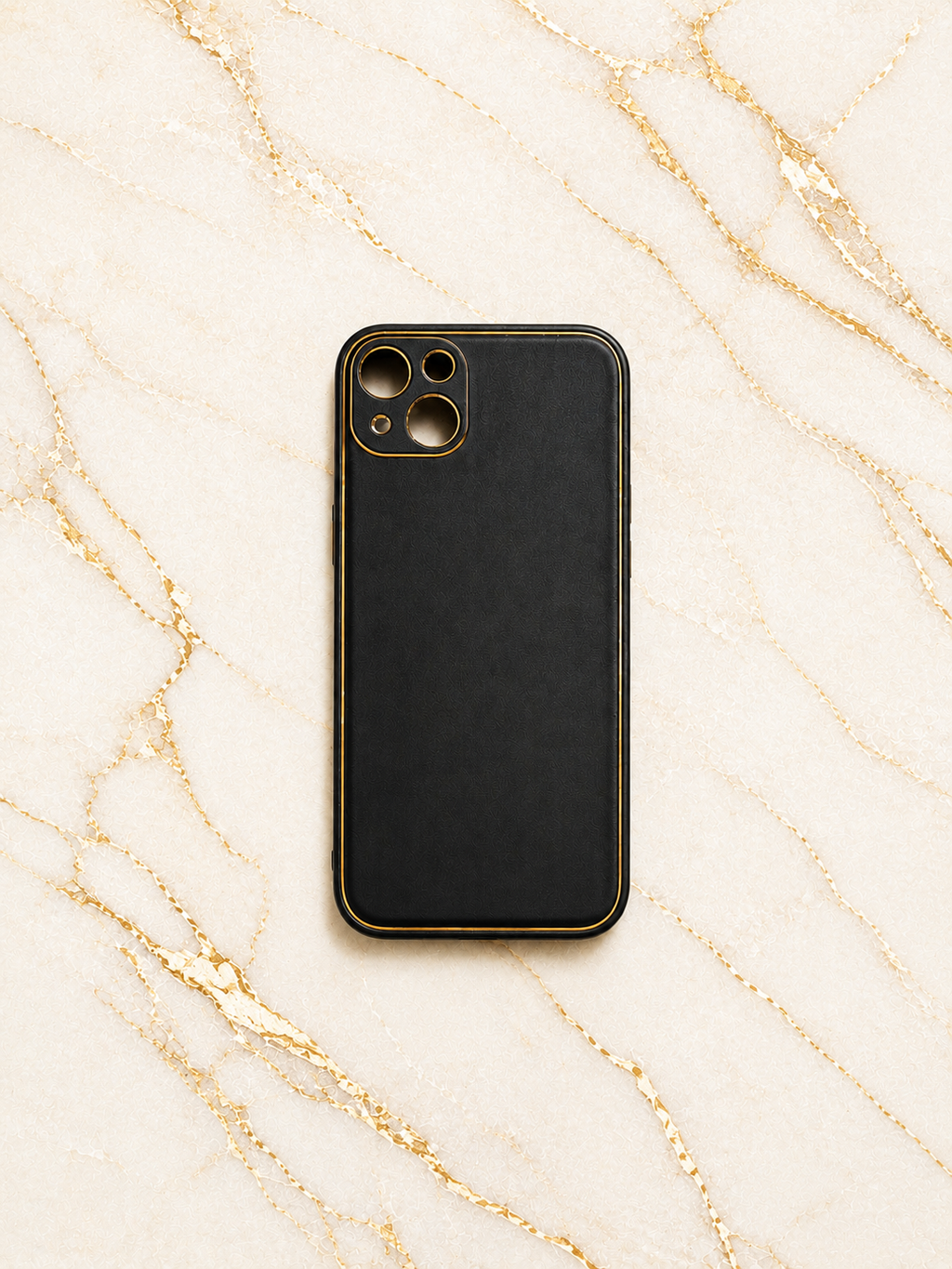 Etui na iPhone 15 plus black leather
