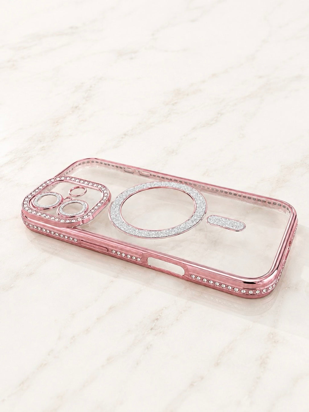 Etui na iPhone 17 rose crystal
