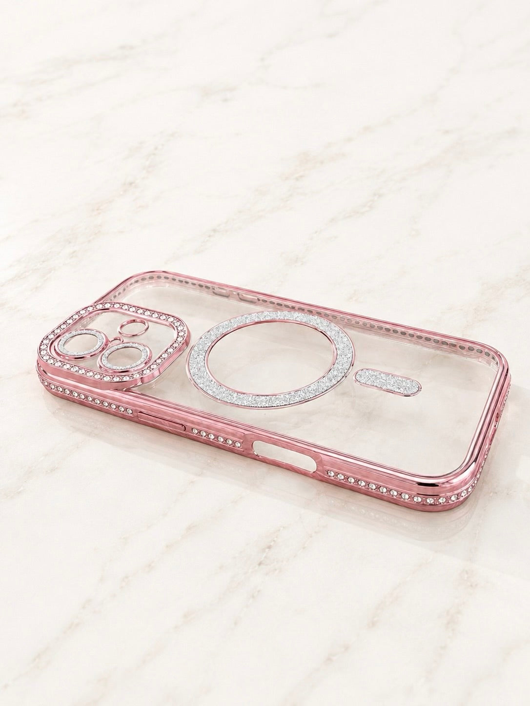Etui na iPhone 17 rose crystal