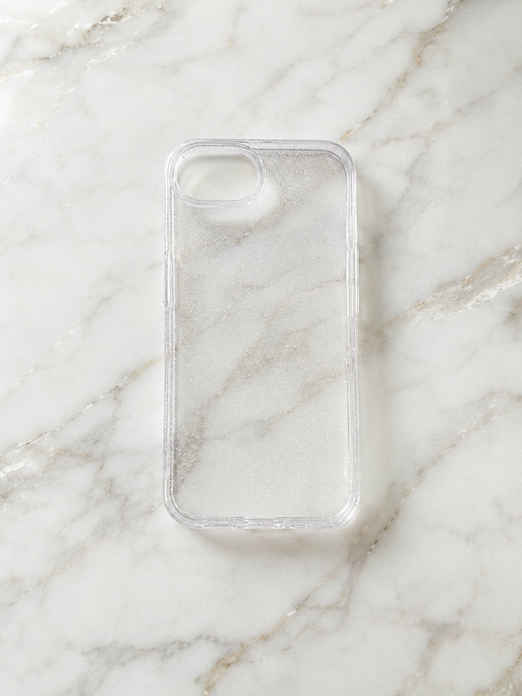 Etui na iPhone 16e clear glitter