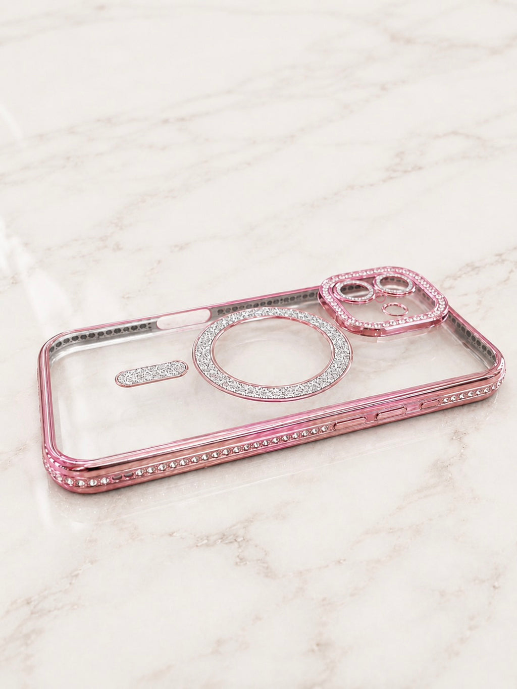 Etui na iPhone 17 rose crystal