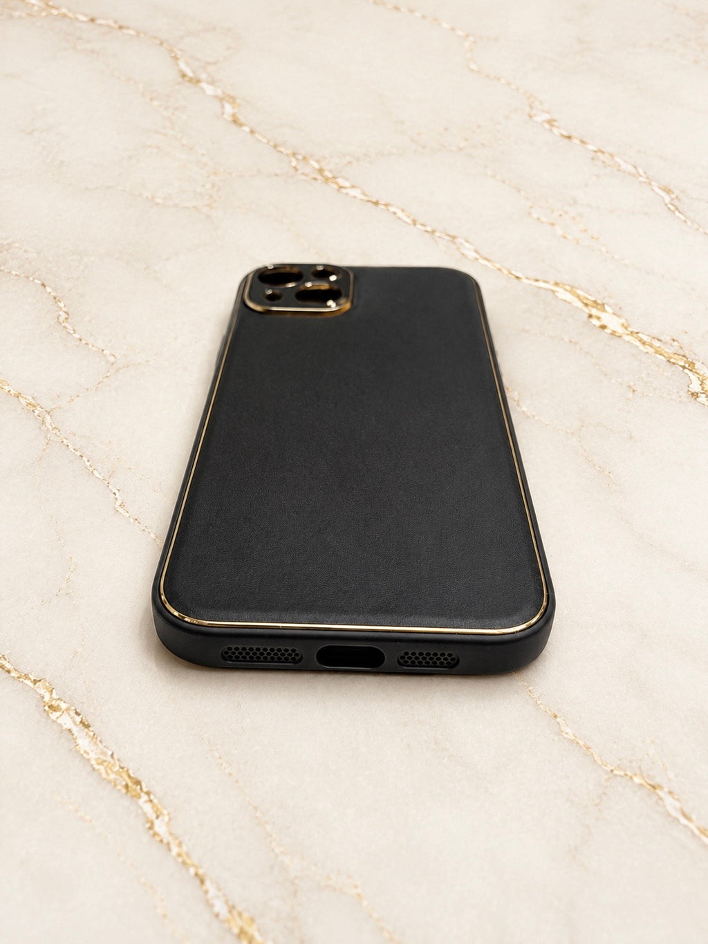 Etui na iPhone 15 plus black leather