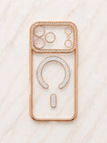 Etui na iPhone 17 pro max gold crystal