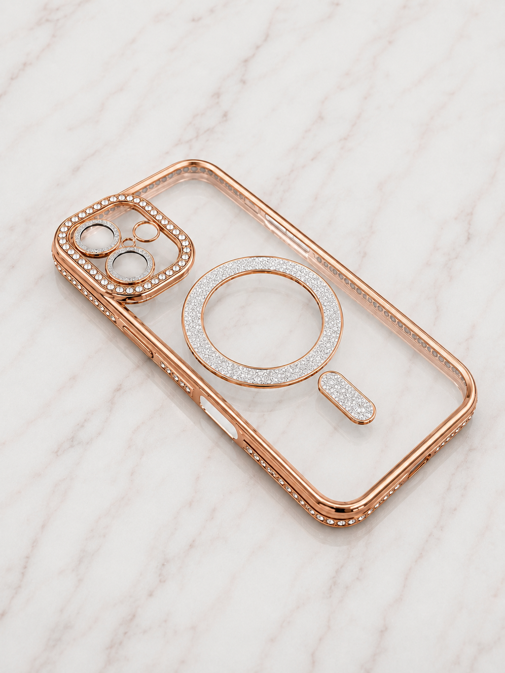 Etui na iPhone 17 gold crystal